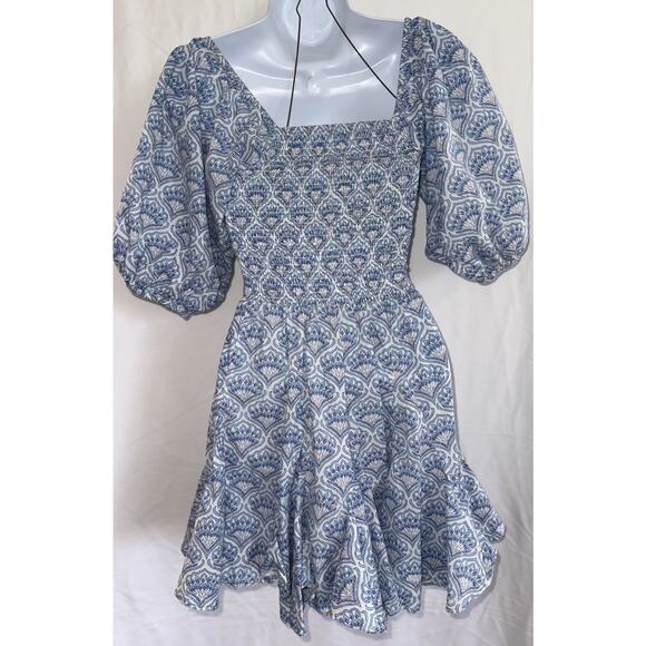 Erica Wilson Nantucket Fan Flare Prairie Boho Maiden Cottagecore Babydoll Sz XS - Picture 2 of 16